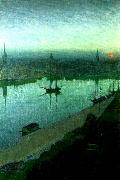 Eugene Jansson soluppgang over staden china oil painting artist